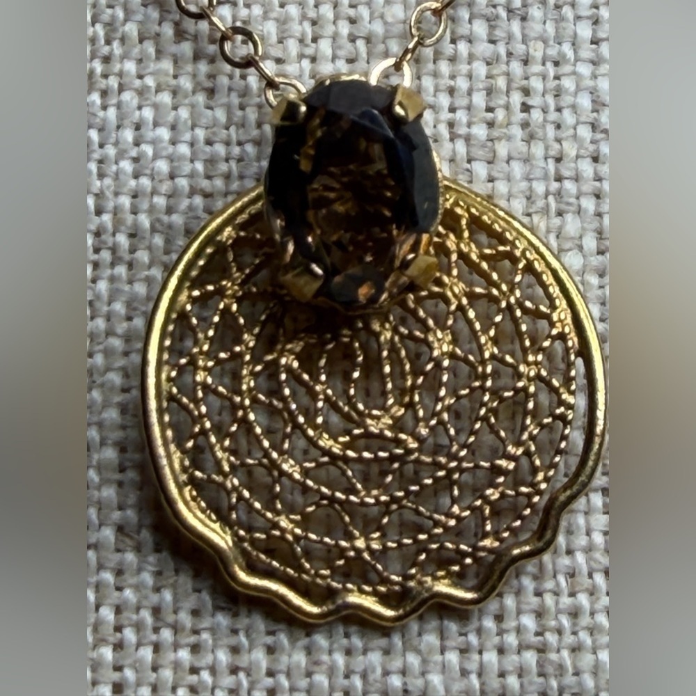 Vintage 12K Gold-Filled Filigree Necklace - Picture 11 of 15